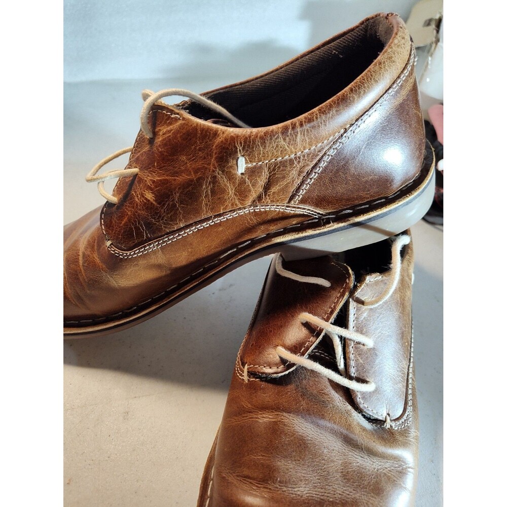 Steve Madden Men's Dress Shoes Size 12 Wood Leather Upper Style Harpoon 982 1241